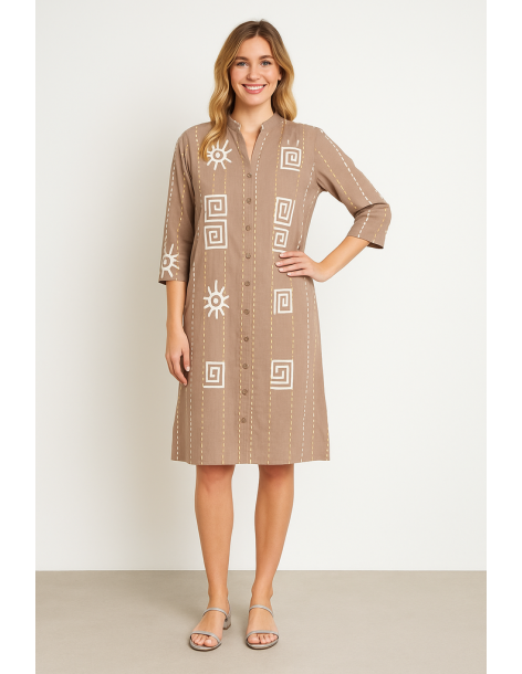 Caftano viscosa manica tre...