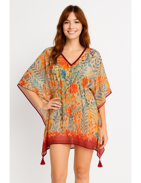 Poncho in cotone in stile...