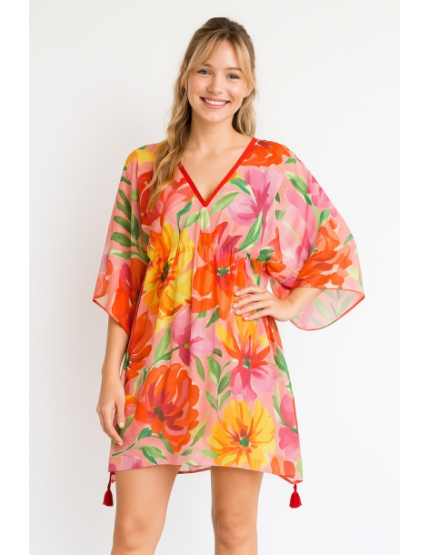 Poncho in cotone in stile...