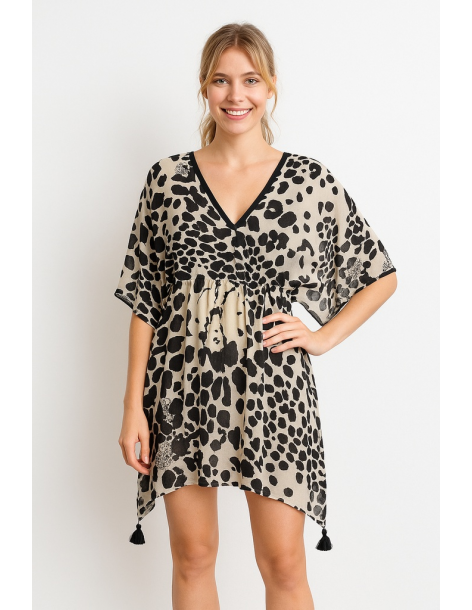 Poncho in cotone in stile...