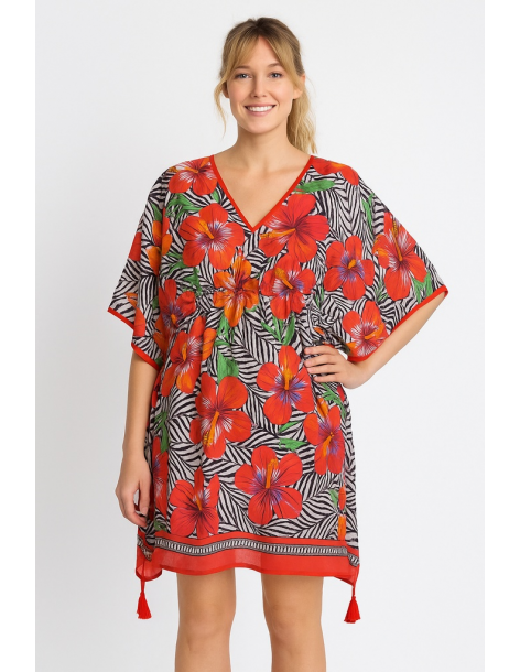 Poncho in cotone in stile...