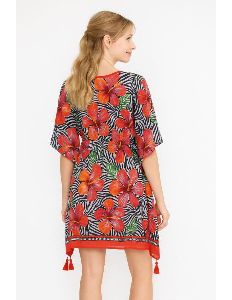 Poncho in cotone in stile... 2