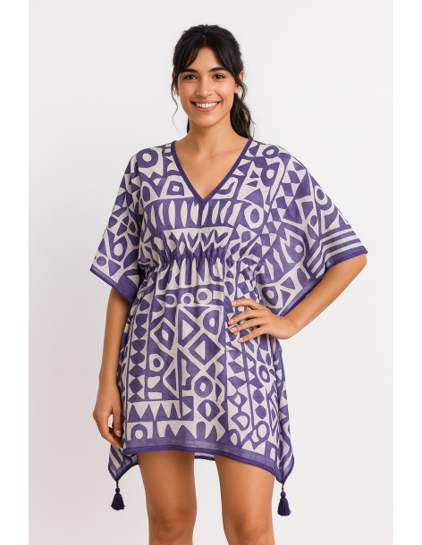 Poncho in cotone in stile...