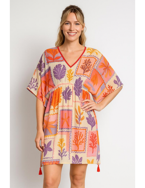 Poncho in cotone in stile...