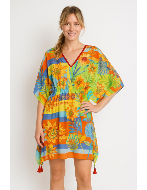 Poncho in cotone in stile...