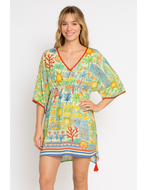 Poncho in cotone in stile...