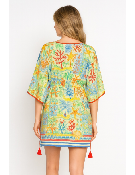 Poncho in cotone in stile... 2