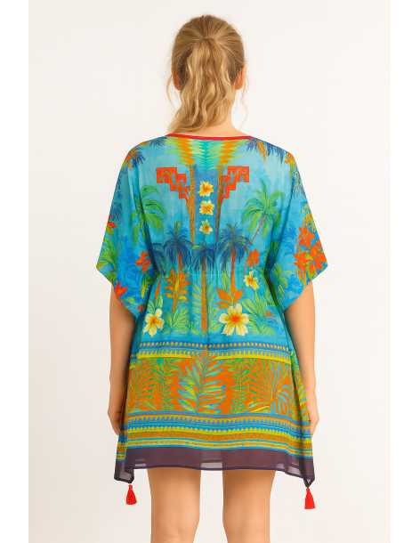 Poncho in cotone in stile... 2