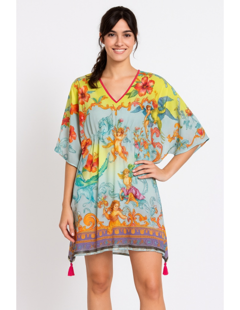 Poncho in cotone in stile...