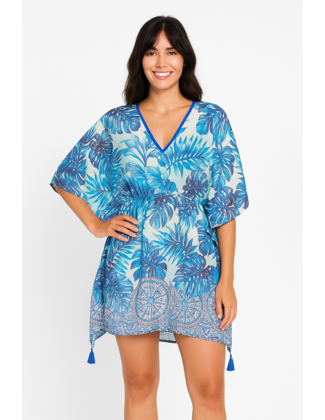 Poncho in cotone in stile...