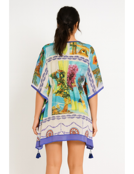 Poncho in cotone in stile... 2