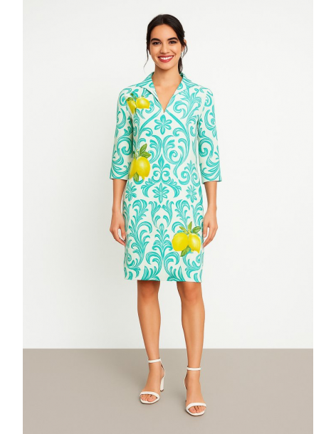 Caftano viscosa manica tre...