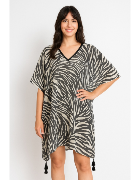 Poncho in cotone in stile...