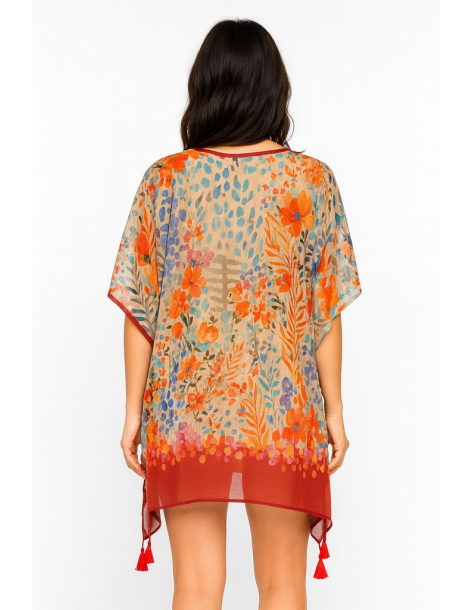 Poncho in cotone in stile... 2