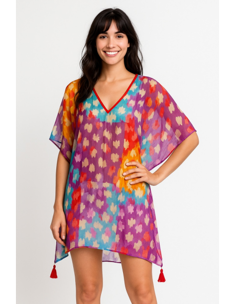 Poncho in cotone in stile...