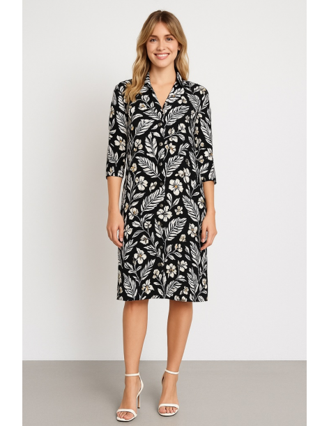 Caftano viscosa manica tre...