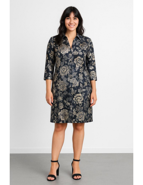 Caftano viscosa manica tre...