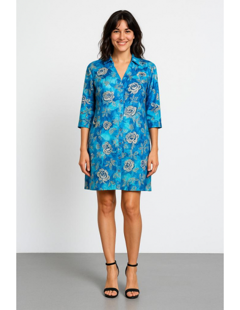 Caftano viscosa manica tre...