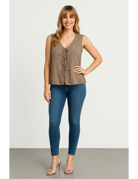 Top cotone spalla larga...