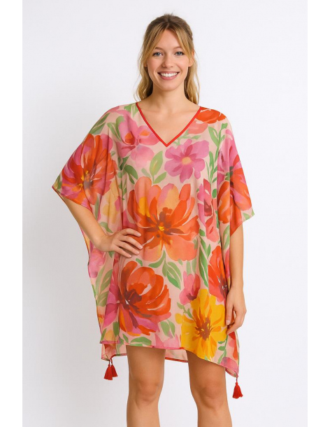 Poncho in cotone in stile...