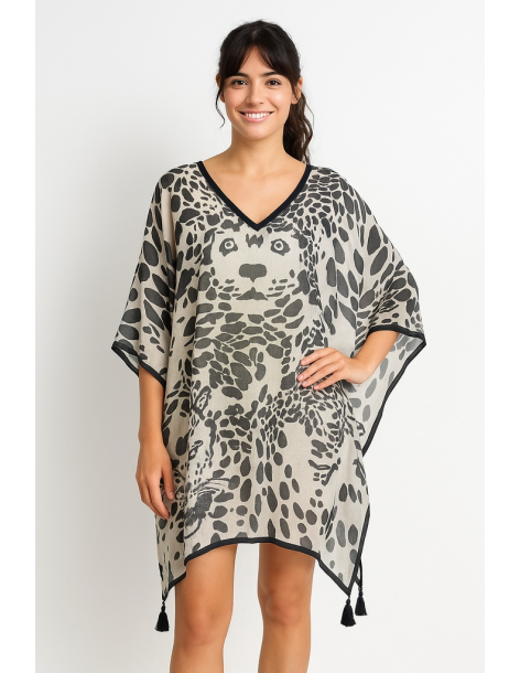 Poncho in cotone in stile...