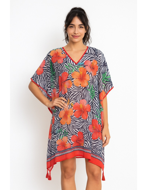 Poncho in cotone in stile...