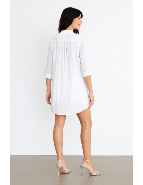 Caftano in cotone e pizzo... 2