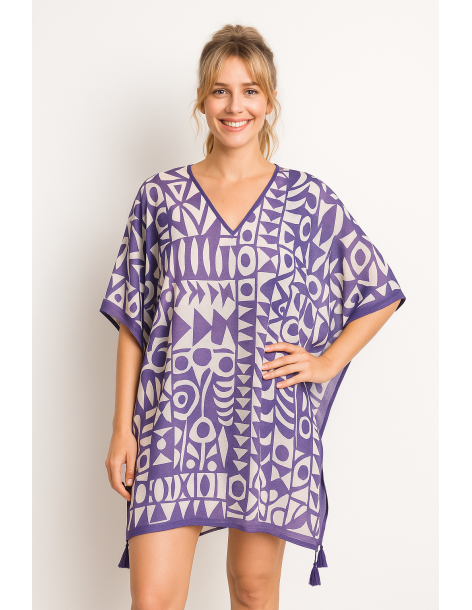 Poncho in cotone in stile...