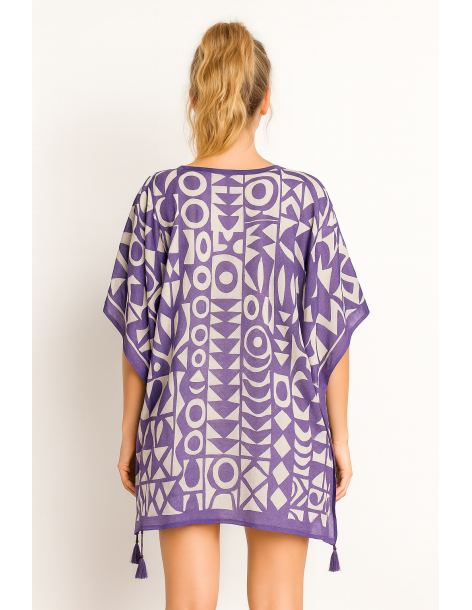 Poncho in cotone in stile... 2