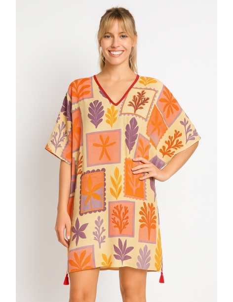 Poncho in cotone in stile...