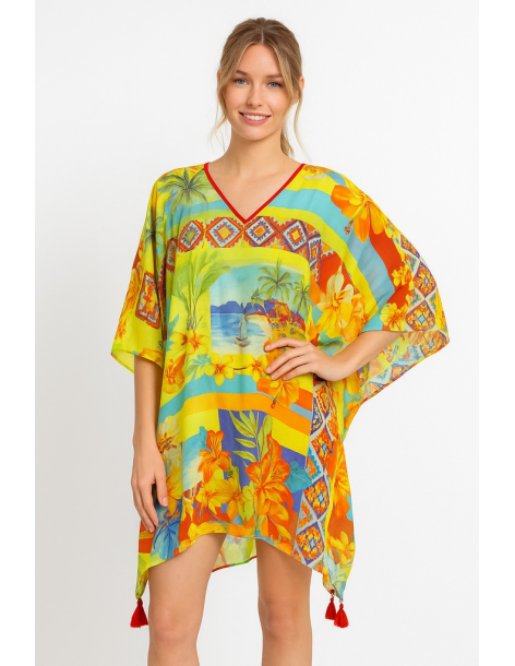 Poncho in cotone in stile...