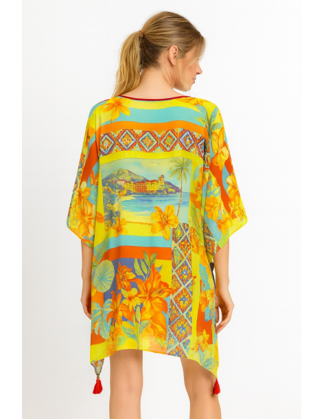 Poncho in cotone in stile... 2