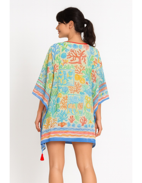 Poncho in cotone in stile... 2