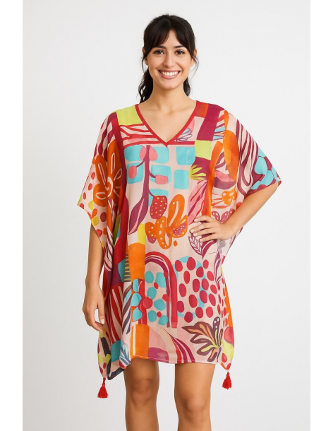 Poncho in cotone in stile...