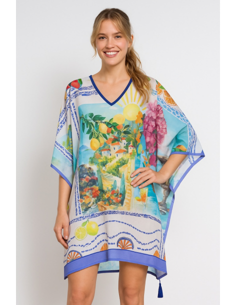 Poncho in cotone in stile...