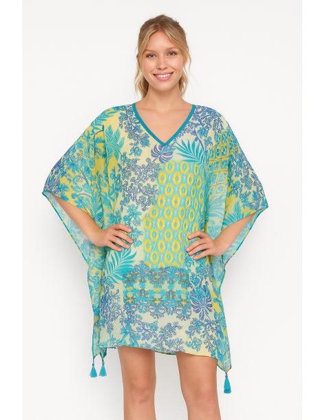 Poncho in cotone in stile...