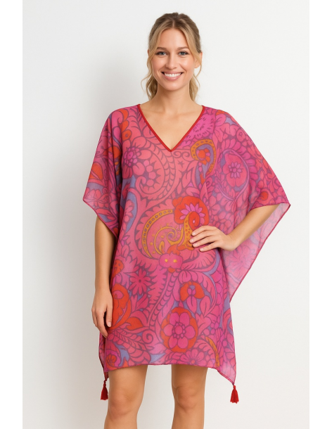 Poncho in cotone in stile...