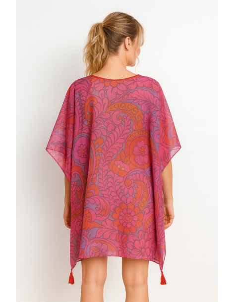 Poncho in cotone in stile... 2