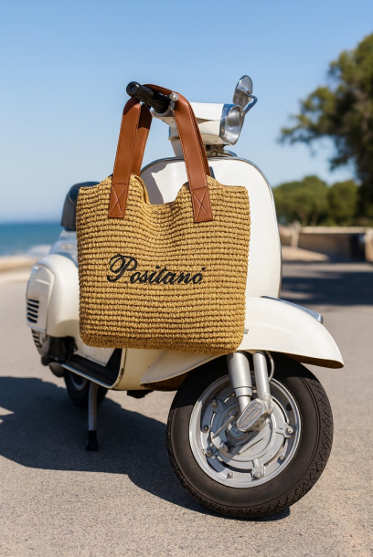Borsa in raffia in stile...