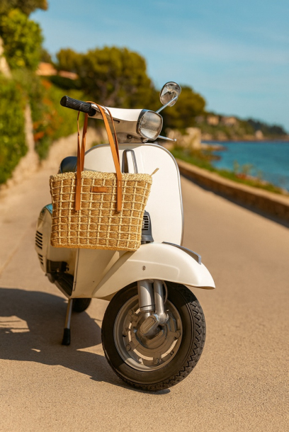 Borsa in raffia in stile...