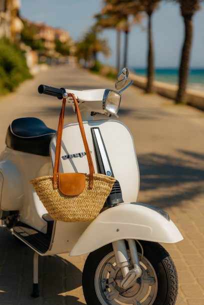 Borsa in paglia in stile...